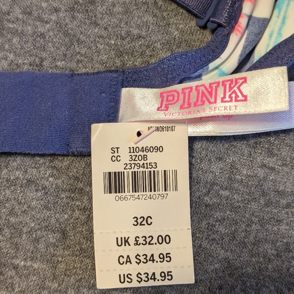 PINK Victoria's Secret Push-Up Bra (32C) - NWT! - Picture 2 of 3